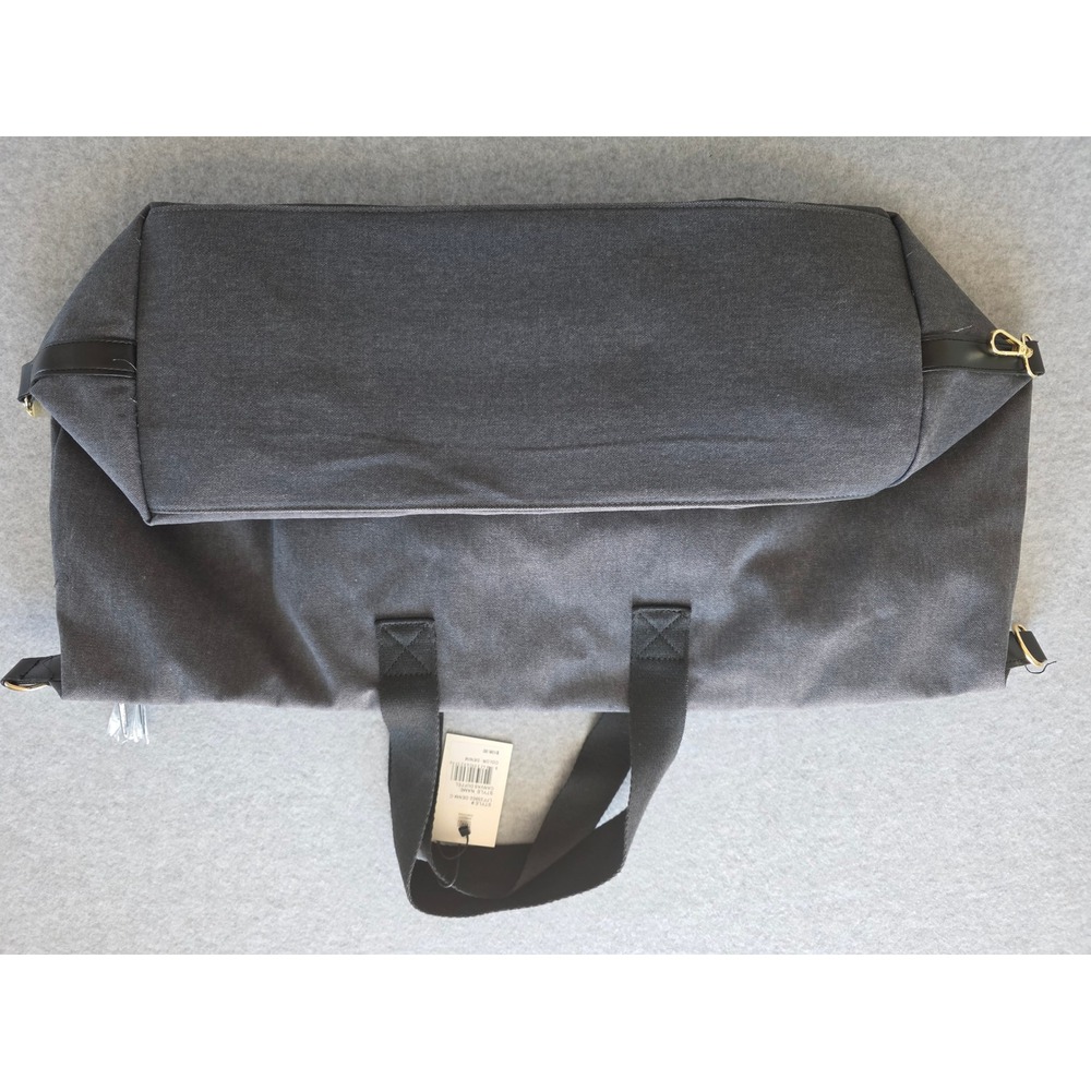 London Fog Canvas Duffel Bag Denim Weekend Travel Luggage Carry On NWT - Picture 4 of 9